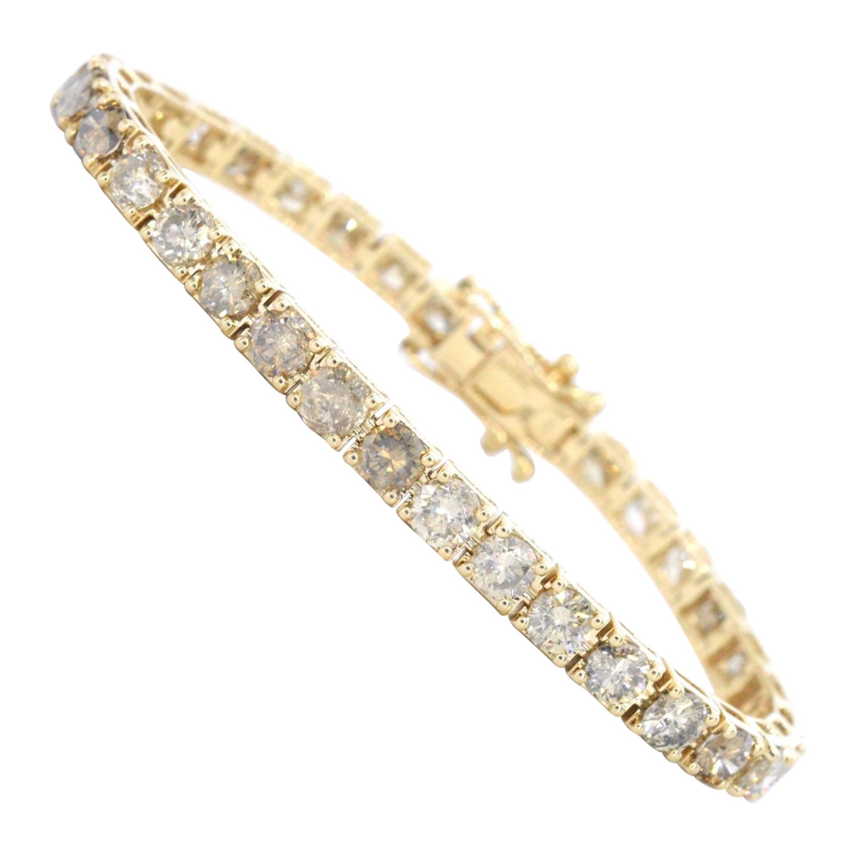 Bracelet en or avec diamants 15.00 carat en vente