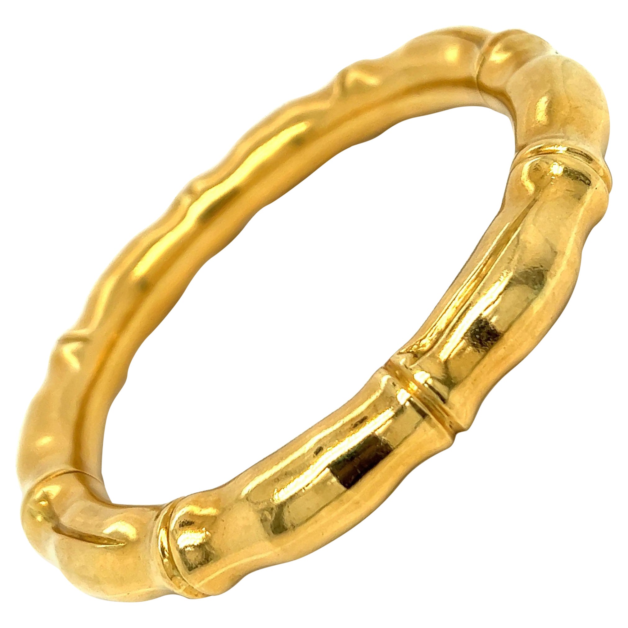 Tiffany & Co. Bamboo Gold Bangle Bracelet For Sale
