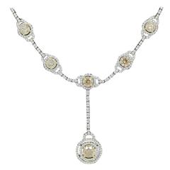 LeVian 6.94 Carats Chocolate and White Diamonds Gold Necklace