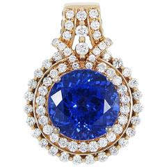 LeVian 7.11 Carat Tanzanite Diamond Gold Pendant