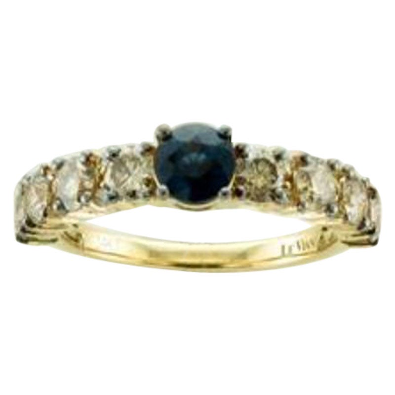 Le Vian Ring featuring Blueberry Sapphire Chocolate Diamonds For Sale