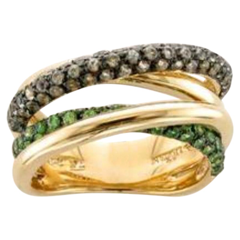 Le Vian-Ring mit grünem Saphir, Waldgrünem Tsavorit 