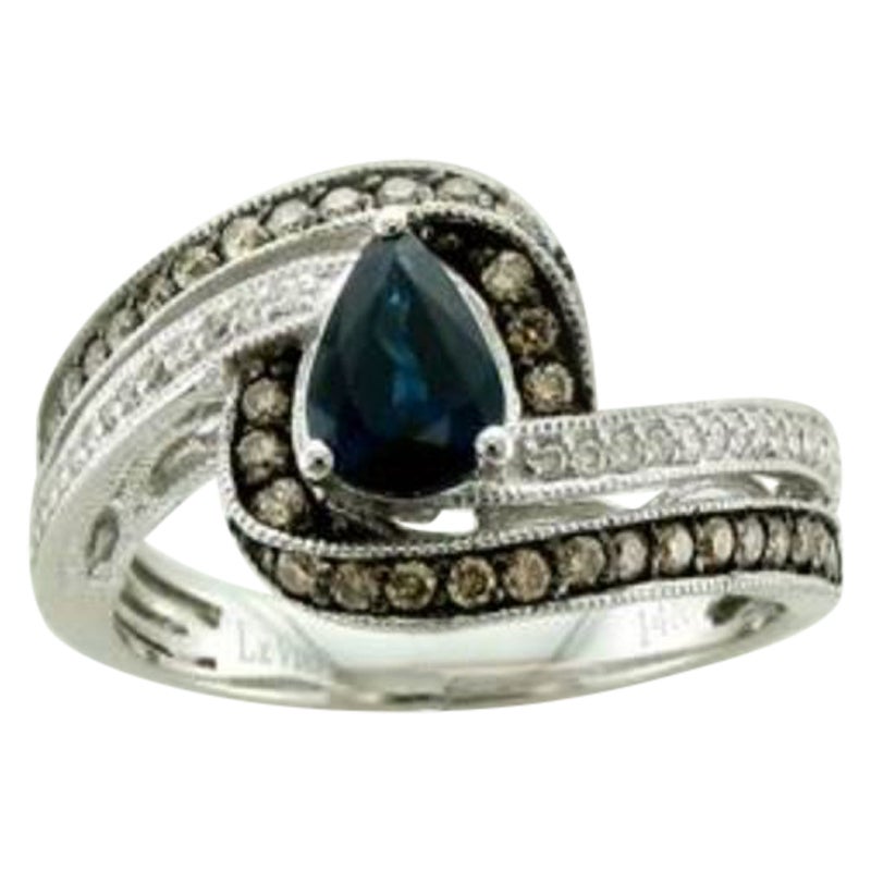Le Vian Ring Featuring Blueberry Sapphire Chocolate Diamonds For Sale