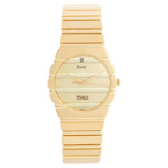 Vintage Piaget Polo Yellow Gold Watch with Day & Date Men's Watch 15562 C701