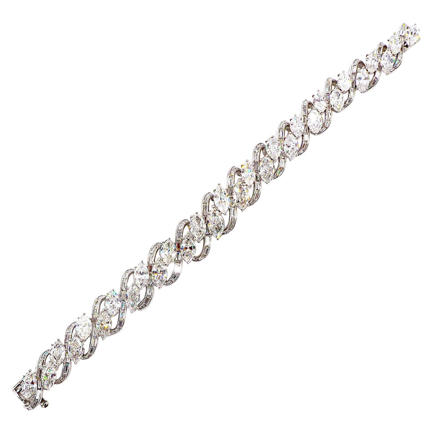 Vintage Platinum Diamond Bracelet