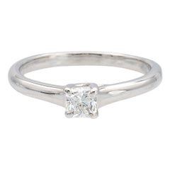 Tiffany and Co. Bague de fiançailles en platine Lucida avec diamant de 0,31 carat IVVS2 avec reçu
