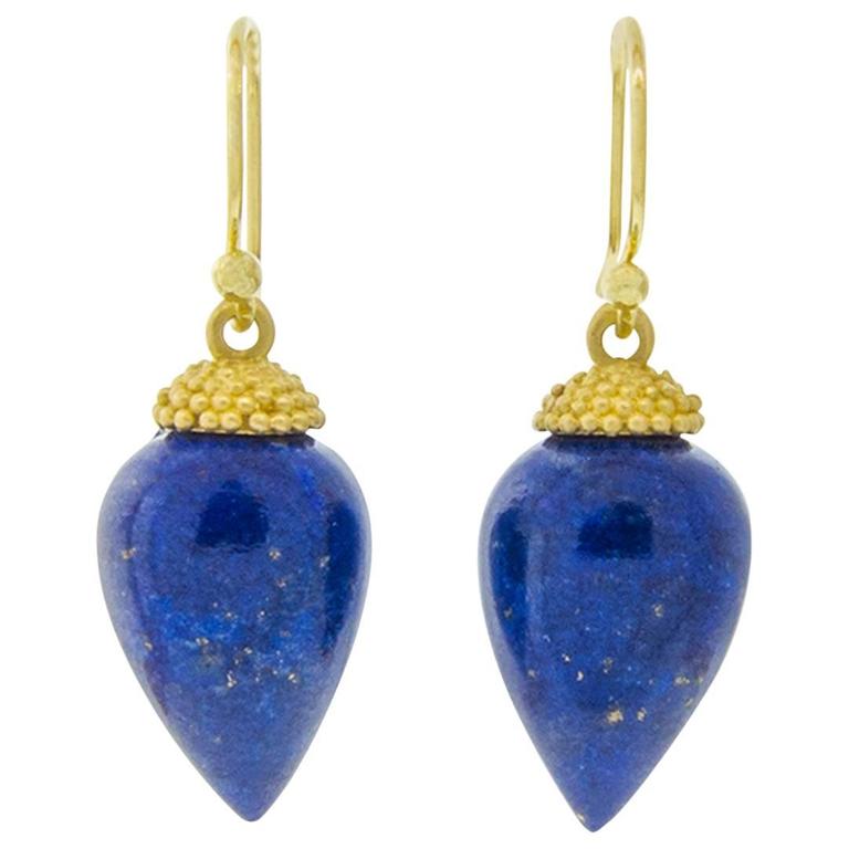 Lapis Lazuli Earrings | Dhanalakshmi Jewellers