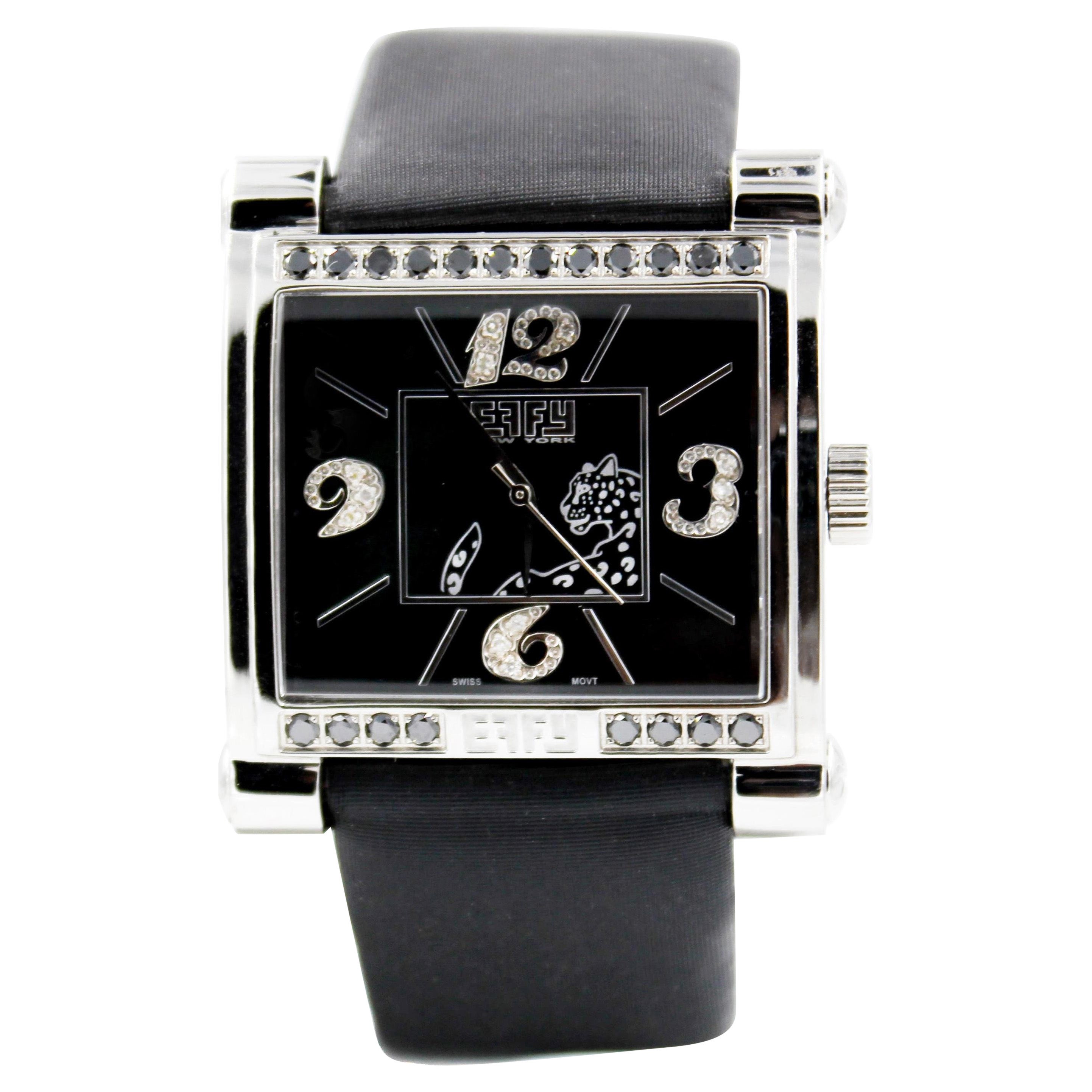 Exotische Schweizer Quarz-Uhr mit Diamanten und Pavé-Zifferblatt 0,77 Tcw