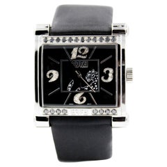 Diamonds Pave Dial Luxury Swiss Quartz Exotic Watch 0.77 Tcw
