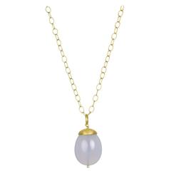 Faye Kim Chalcedony 18k Gold Amulet Pendant