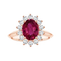 ANGARA Princess Diana Inspired GIA Certified Pink Sapphire Ring in Rose Gold