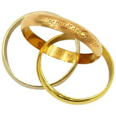 Cartier Trinity Tricolor Gold Rolling Bands Wedding Ring 