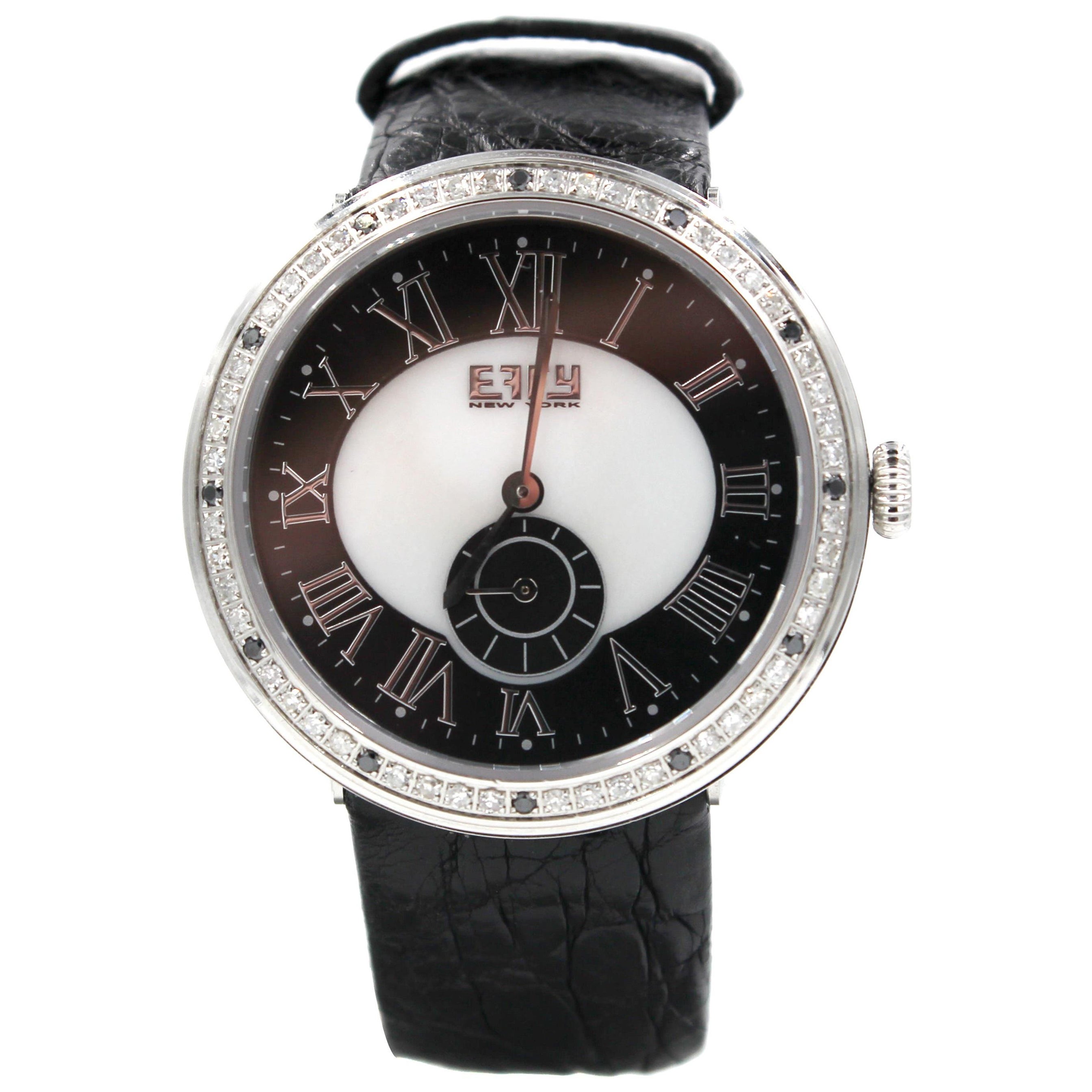 Exotische Schweizer Quarz-Uhr mit Diamanten und Pavé-Zifferblatt 0,64 Tcw im Angebot