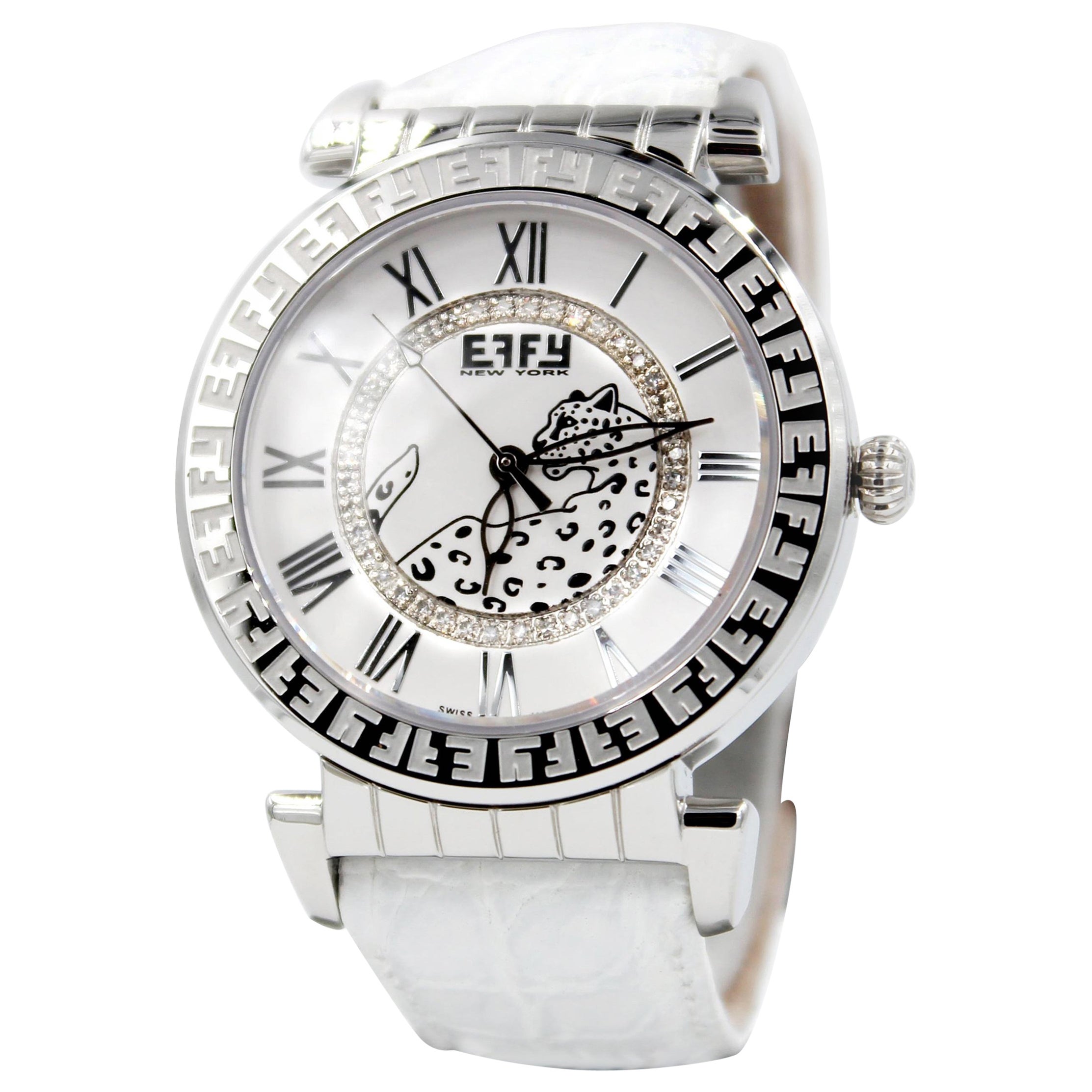 Diamonds Pave Dial Luxury Swiss Quartz Exotic Watch 0.42 Tcw For Sale