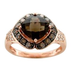 Le Vian Ring featuring Chocolate Quartz Chocolate Diamonds, Vanilla Diamonds