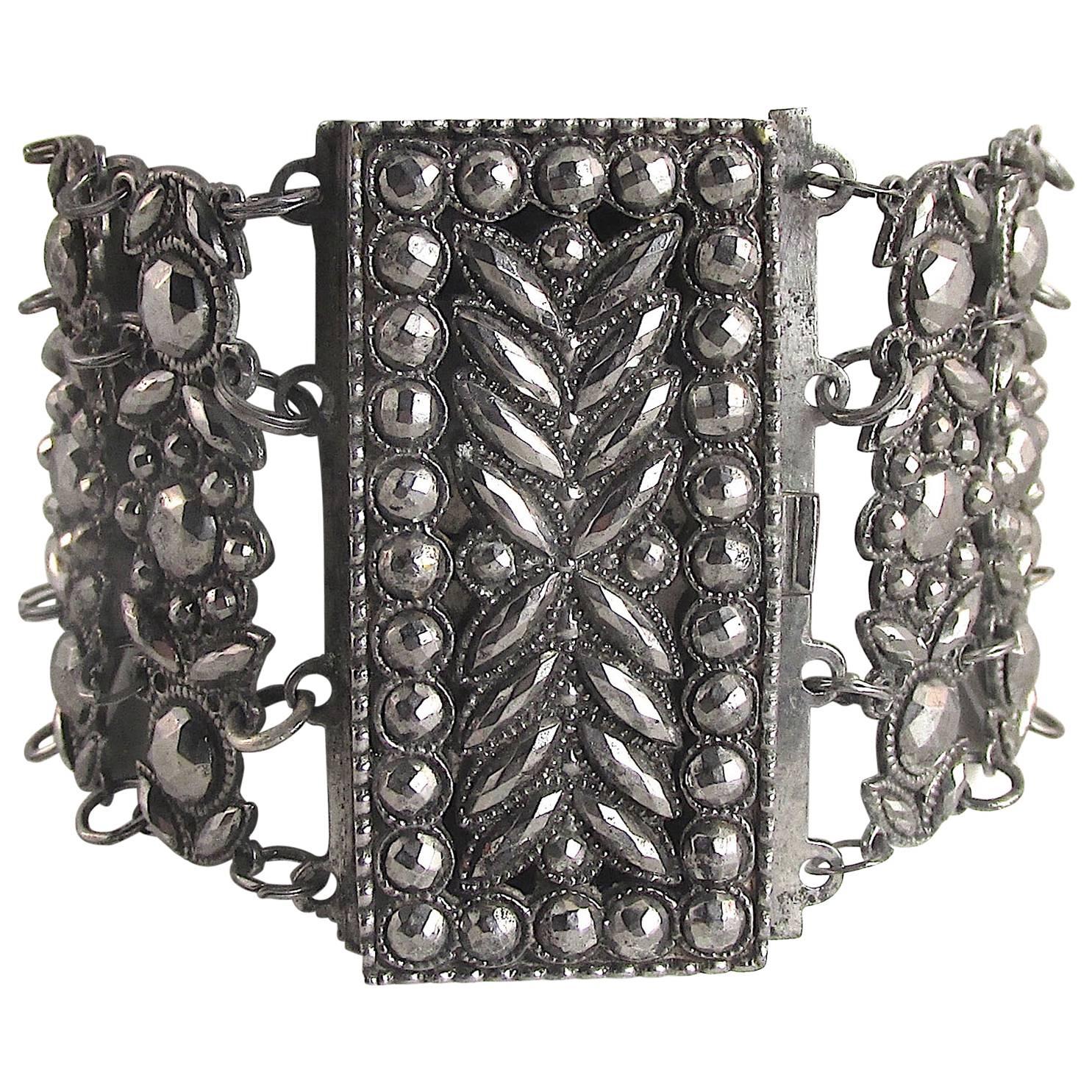Antique Cut Steel Link Bracelet