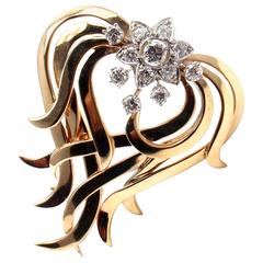 Tiffany & Co. Diamond Gold Platinum Pin Brooch 5