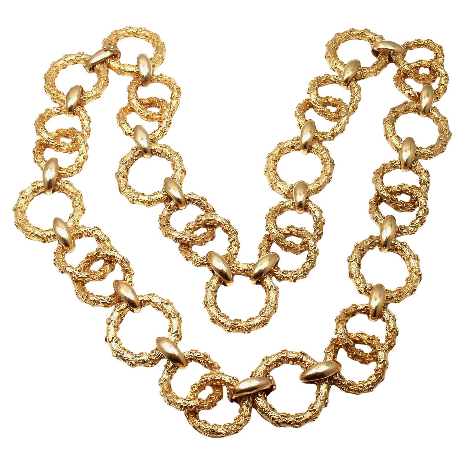 Hammerman Brothers Gold Link Bracelet And Necklace