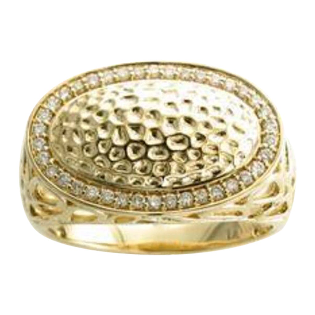 Le Vian Ring Featuring Vanilla Diamonds Set in 14K Honey Gold For Sale