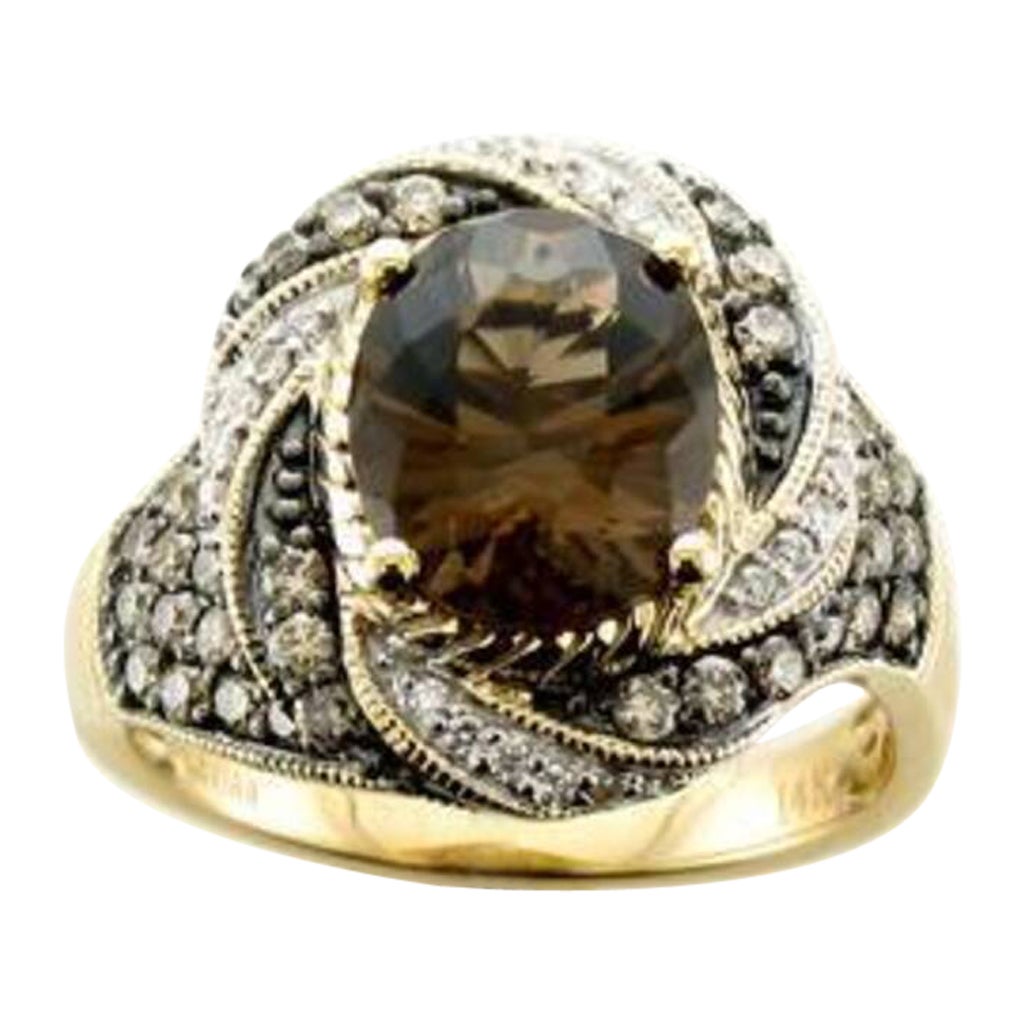 Grand Sample Sale Ring featuring Chocolate Quartz Chocolate Diamonds