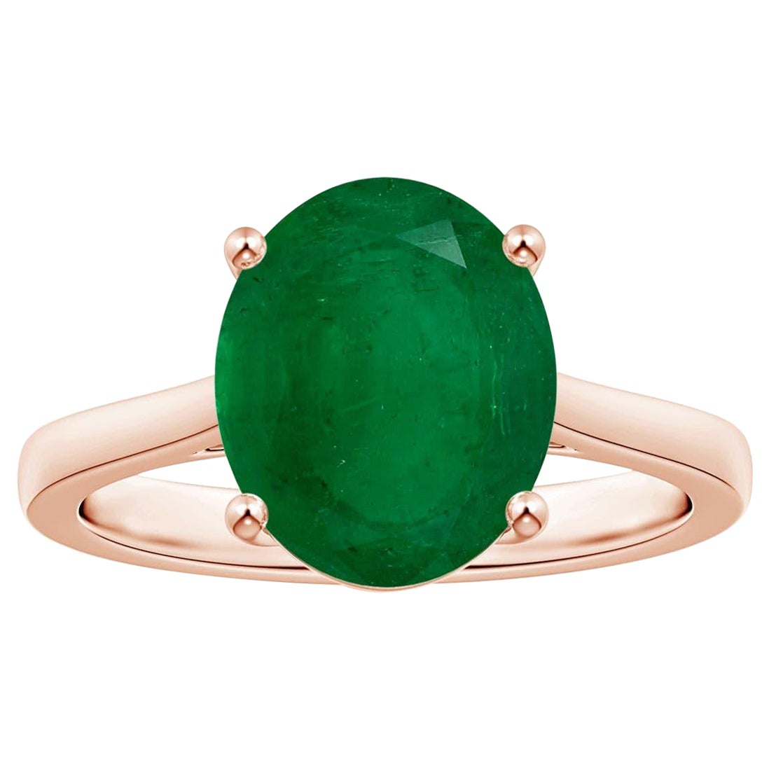 Customizable Angara Gia Certified Sapphire Solitaire Reverse Tapered