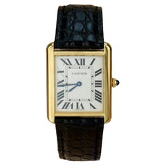 Cartier: 18 Karat Gelbgold Uhr Tank Solo W5200002