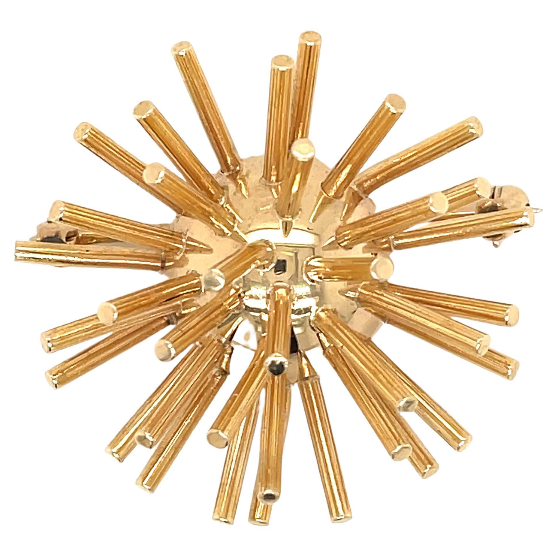 Cartier Sputnik Gold Pin For Sale