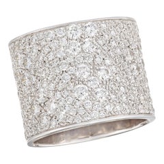 Rosior Contemporary Diamond Band Ring set in White Gold
