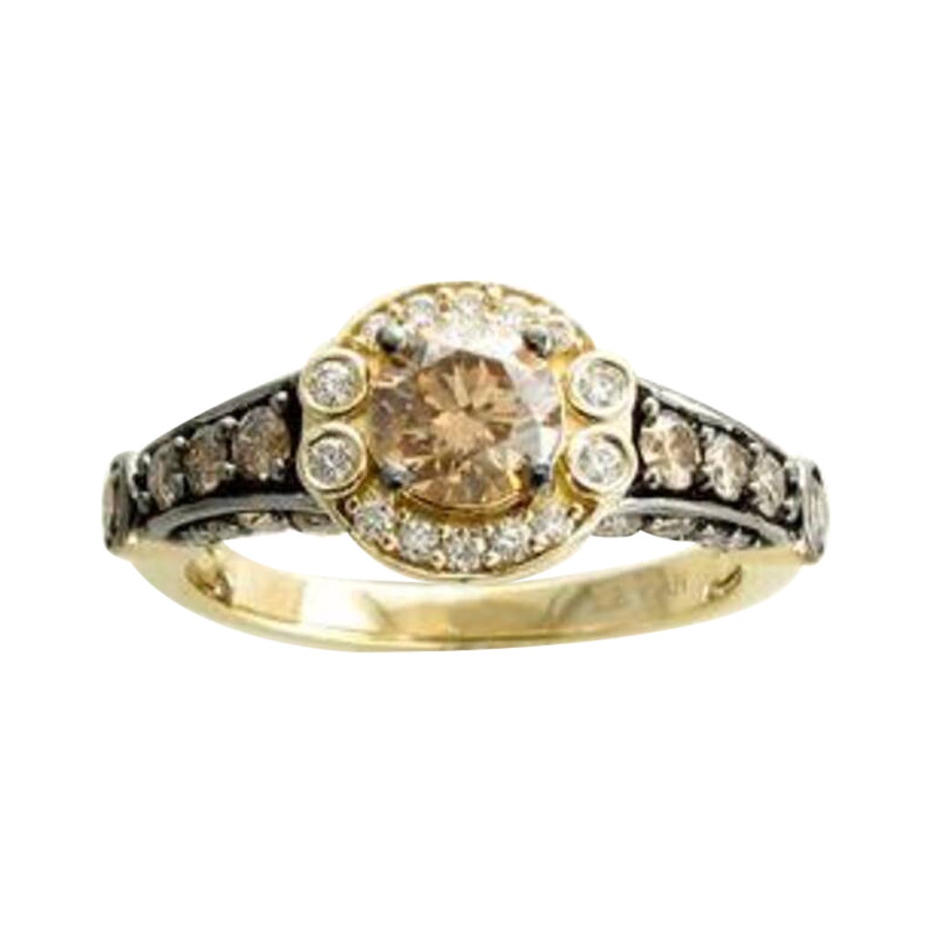 Grand Sample Sale Ring featuring Chocolate Diamonds , Vanilla Diamonds set For Sale