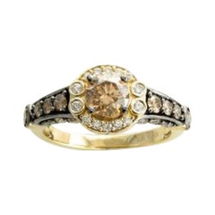 Großer Sale-Ring mit schokoladenbraunen Diamanten und Vanilla-Diamanten besetzt