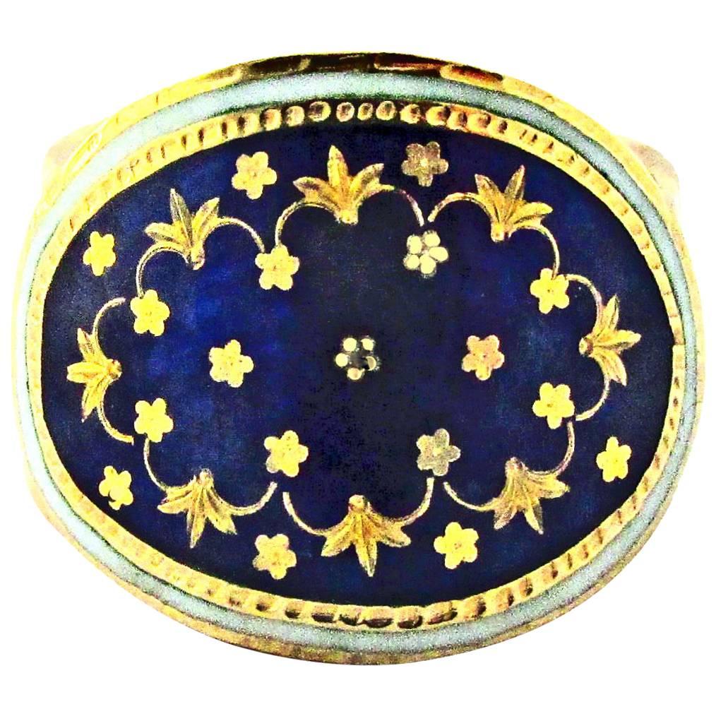 Antique Enamel Gold Ring