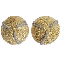 Boris LeBeau Diamond Gold Earrings 6