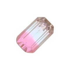 Pierre précieuse tourmaline bicolore radiantly de 2,00 carats, pierre précieuse tourmaline afghane