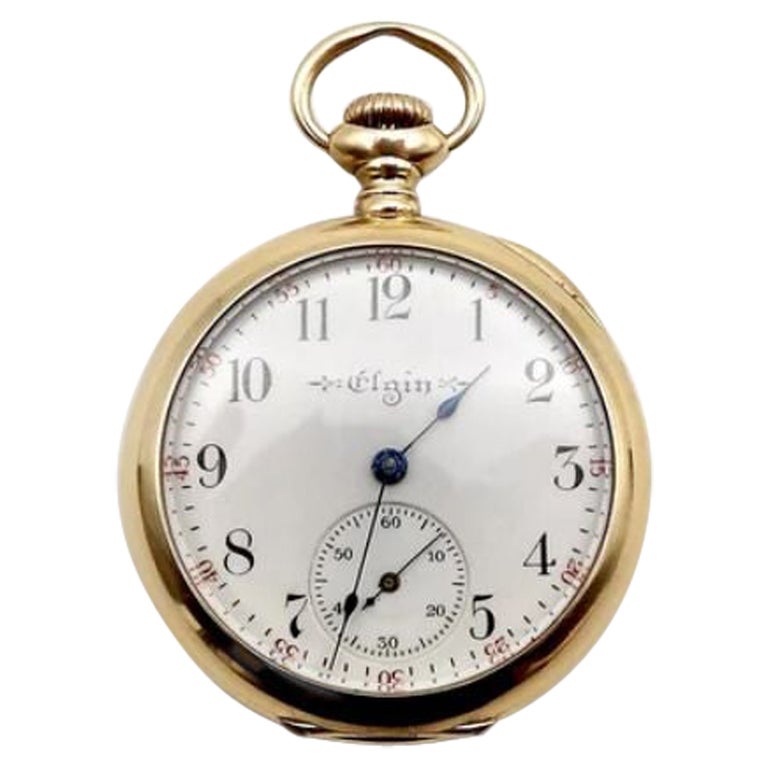 14K Gold Edwardian Elgin Ladies Pocket Watch, 1904 For Sale at 1stDibs