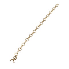 14 Karat Yellow Gold Interlocking Link Bracelet