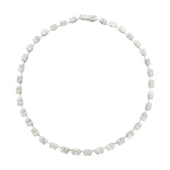Emilio Jewelry Gia zertifizierte ovale Diamant-Halskette