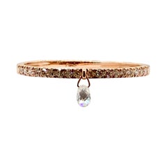 PANIM Mono Briolette Diamond 18K Rose Gold Dangling Ring