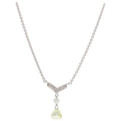 Panim Collier pendentif Taviz en or blanc 18 carats avec diamants 0,53 carat