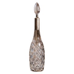 Mid-Century Crystal Liquor Decanter Bottle with a Special Design Stopper