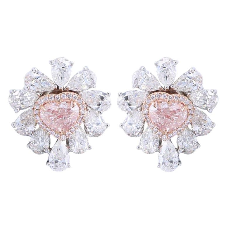 Emilio Jewelry, clous d'oreilles en diamants roses naturels certifiés GIA