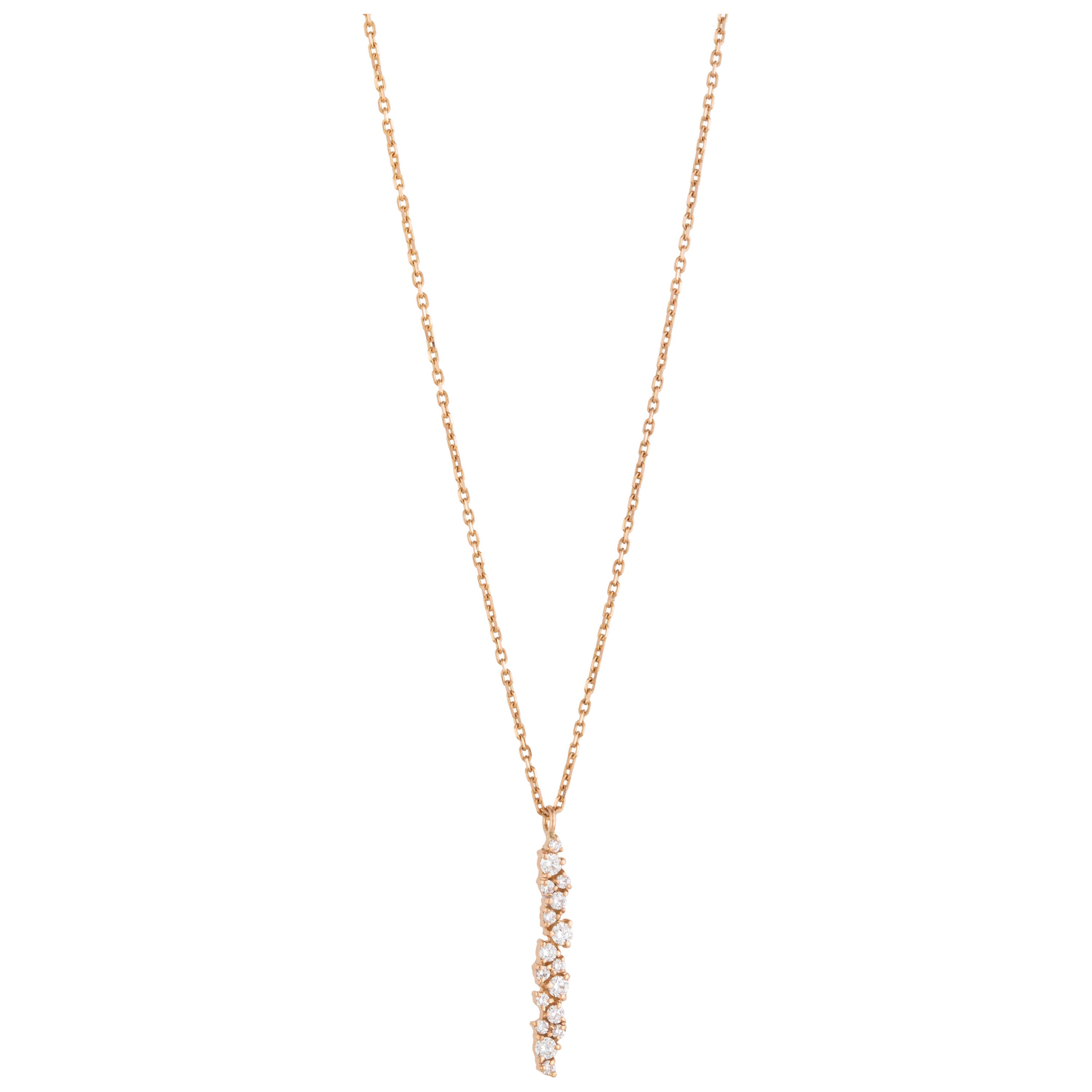 Scintilla Drop Diamond Necklace by Joanna Achkar  For Sale