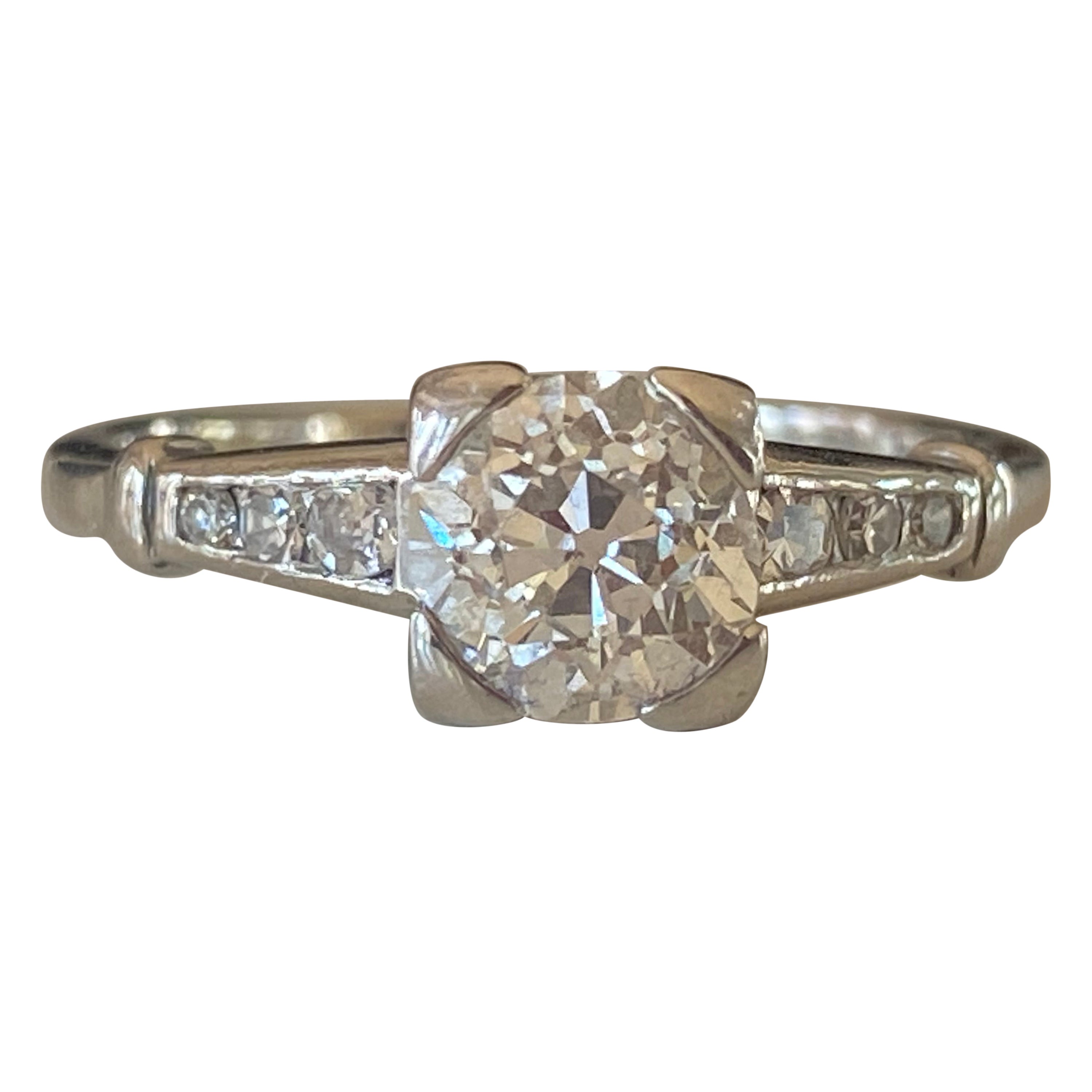 Vintage Diamond Engagement Ring For Sale