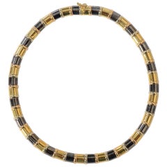 Chimento Gold and Blackened Silver Choker Necklace