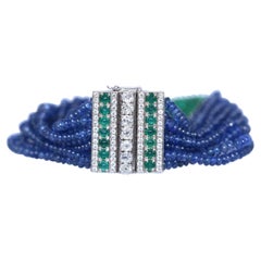 Emerald Sapphire Diamonds Bracelet, 1970