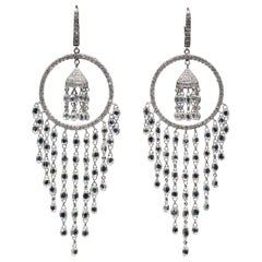 PANIM Orecchini a goccia in oro bianco 18k con diamanti Briolette da 19,81 carati