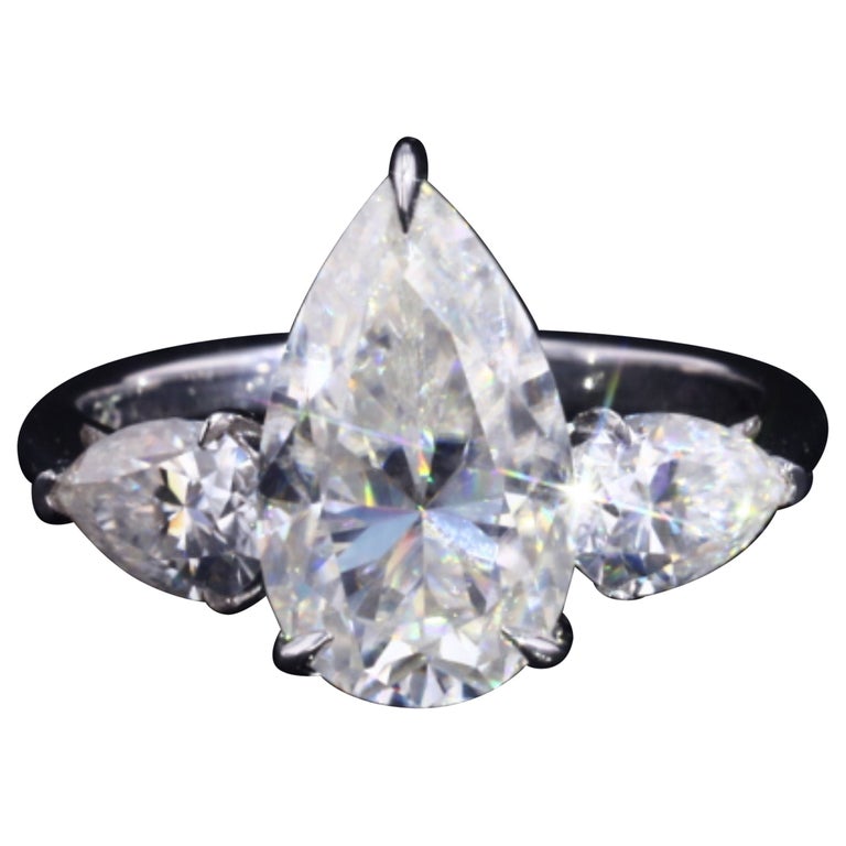Customizable Modern 4 CT Certified Natural Diamond Engagement Ring in ...