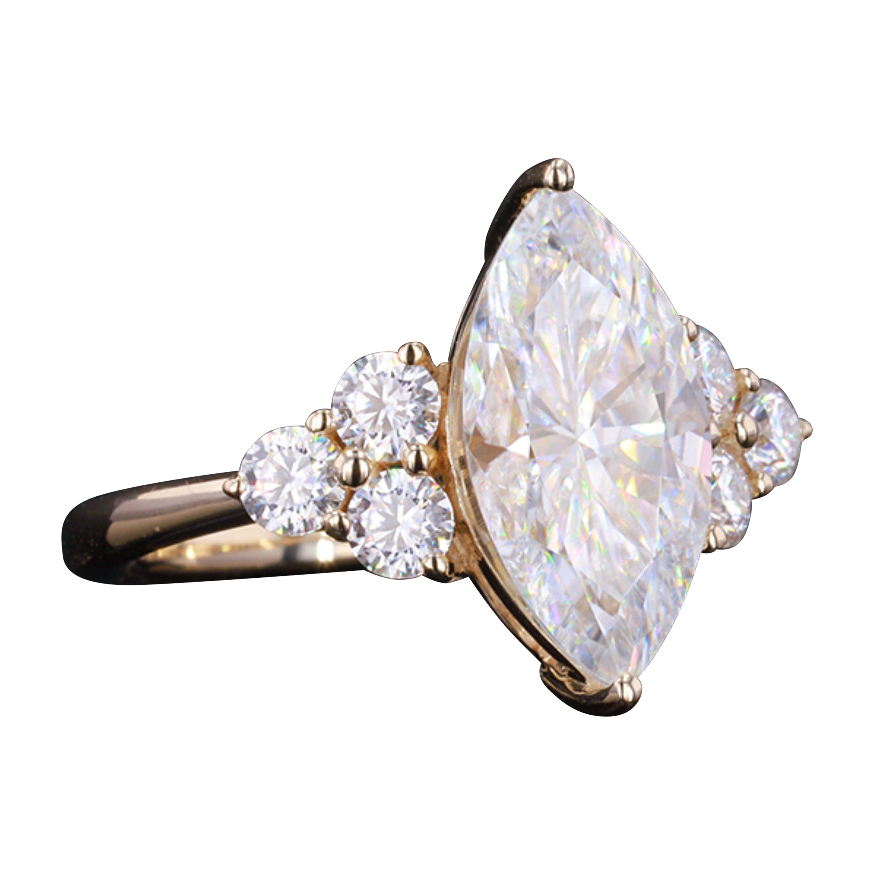 Customizable Vintage Diamond Wedding Band, Diamond Wedding Ring For Her