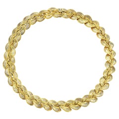 Van Cleef & Arpels Modernist Gold Braid Collar Necklace