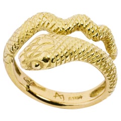 Alex Jona 18 Karat Yellow Gold Snake Ring