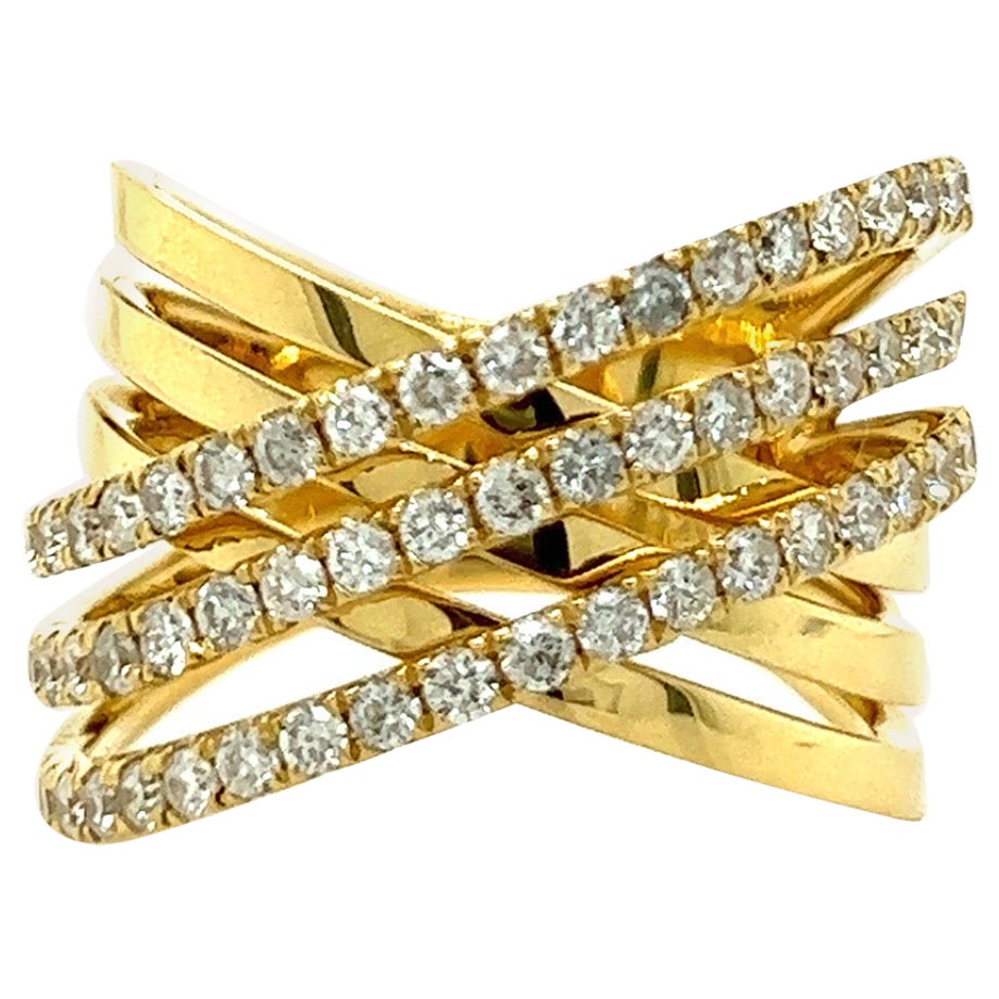 1.06 Carat Diamond Crossover Ring